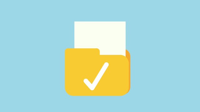 file folder icons animation design