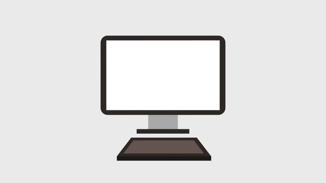 laptop computer icons animation design
