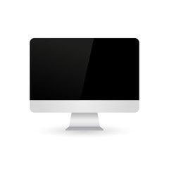 Computer screen, with shadow on white background