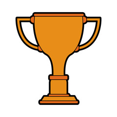 Championship trophy cup icon vector illustration graphic design
