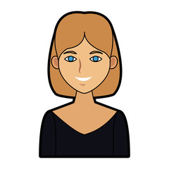 Beautiful woman cartoon icon vector illustration graphic design