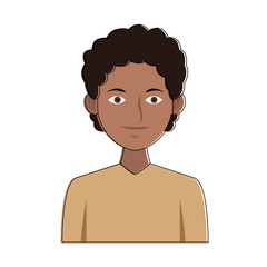 Man smiling cartoon icon vector illustration graphic design