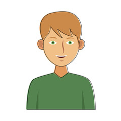 Man smiling cartoon icon vector illustration graphic design