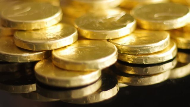 rotating golden coins 