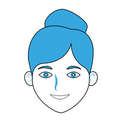 Beautiful woman cartoon icon vector illustration graphic design