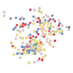 Decor for baking colored pearls