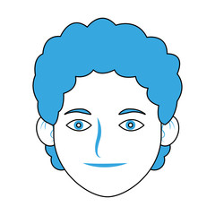Man smiling cartoon icon vector illustration graphic design
