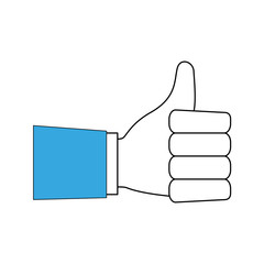 Hand with thumb up symbol icon vector illustration graphic design