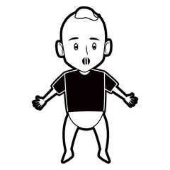 Cute baby cartoon icon vector illustration graphic design