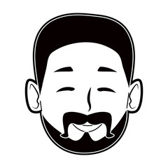 Man smiling cartoon icon vector illustration graphic design