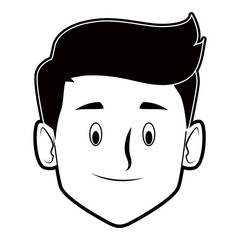 Obraz na płótnie Canvas Man smiling cartoon icon vector illustration graphic design