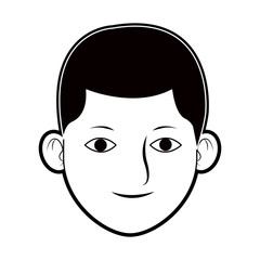 Man smiling cartoon icon vector illustration graphic design