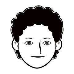 Man smiling cartoon icon vector illustration graphic design