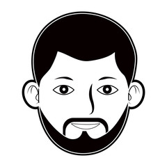 Man smiling cartoon icon vector illustration graphic design