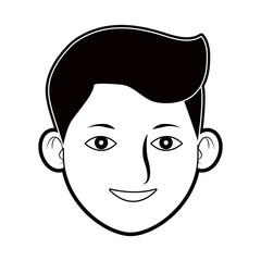 Fototapeta premium Man smiling cartoon icon vector illustration graphic design