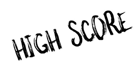 High Score rubber stamp. Grunge design with dust scratches. Effects can be easily removed for a clean, crisp look. Color is easily changed.