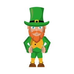 Elf with hat cartoon icon vector illustration graphic design