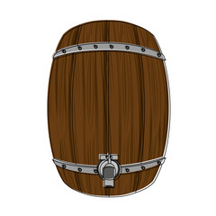 Beer wooden barrel icon vector illustration graphic design