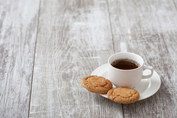 Coffee break. Coffee with snack