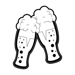 Beers glass cup icon vector illustration graphic design