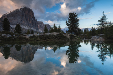 Typical beautiful landscape in Dolomites