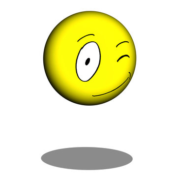 3D Zwinkersmiley