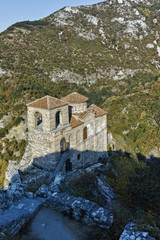 Fototapeta na wymiar Ruins of Asen's Fortress and Church of the Holy Mother of God, Asenovgrad, Plovdiv Region, Bulgaria