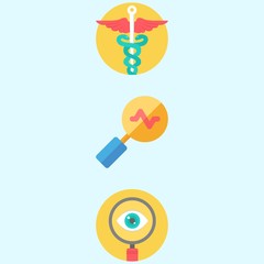 Icons about Hippies with pharmacy and search