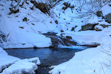 西沢渓谷雪景色
