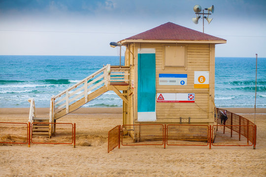Lifeguard booth on the beach