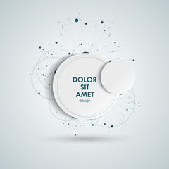 Obraz premium Lines and dots concept geometric design and technical background