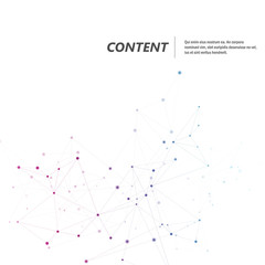 Polygonal space background with connecting dots and lines. Abstract connection structure design