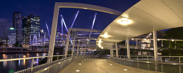 Kurilpa Bridge, Brisbane, QLD. - obrazy, fototapety, plakaty