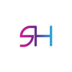initial letter rounded logo modern, colorful gradient