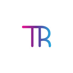 Fototapeta premium initial letter rounded logo modern, colorful gradient