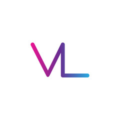 initial letter rounded logo modern, colorful gradient