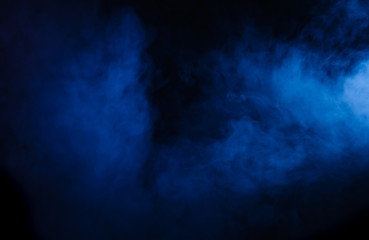 Abstract blue smoke