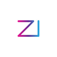 initial letter rounded logo modern, colorful gradient