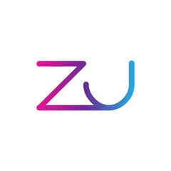 initial letter rounded logo modern, colorful gradient