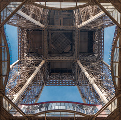 Eiffel Tower seen from below
