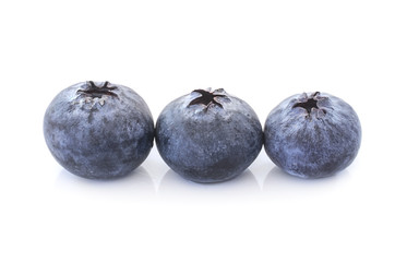 blueberries isolated on white background.