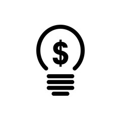 Tax logo. financial logotype. Business brand sign. Vector icon. Black and white lamp