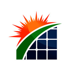 Nature Solar Energy Logo Template