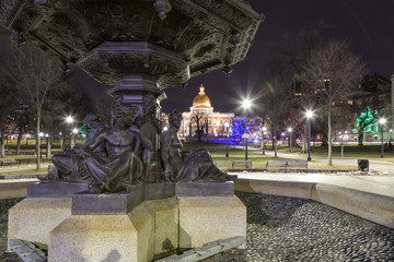 Obraz premium The Brewer Fountain in Boston for Christmas