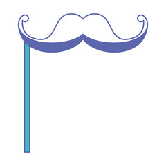 carnival mustache accessory icon vector illustration design