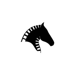 Horse and film stripe vector illustration