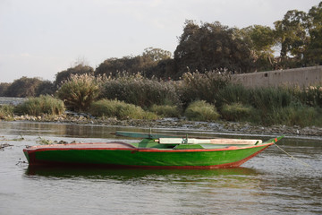 Obraz premium Boat on the Nile
