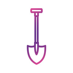 gardening shovel isolated icon vector illustration design