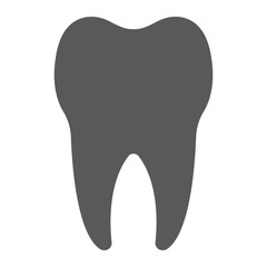 Tooth glyph icon, stomatology and dental, healthy dent sign vector graphics, a solid pattern on a white background, eps 10.