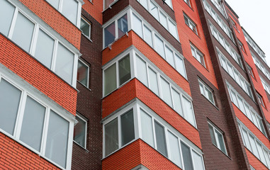 Multistory building. Bottom view.